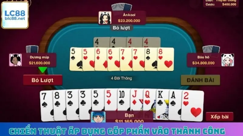 Chiến thuật áp dụng góp phần vào thành công