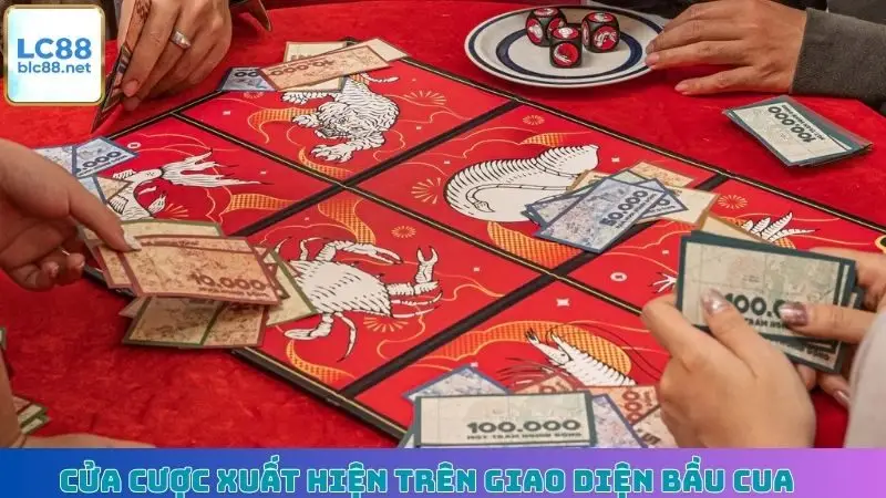 Cửa cược xuất hiện trên giao diện Bầu Cua