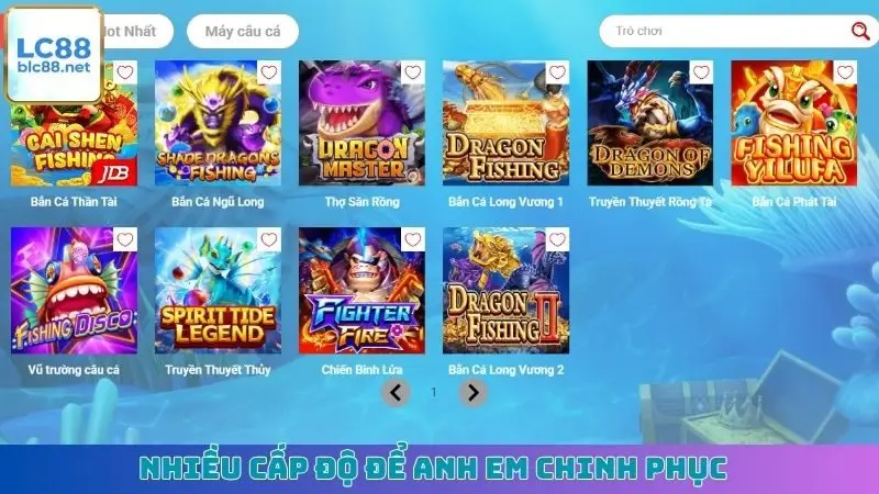 Nhiều cấp độ để anh em chinh phục