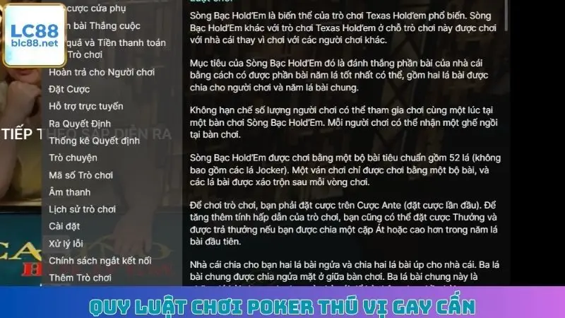 Quy luật chơi Poker thú vị gay cấn